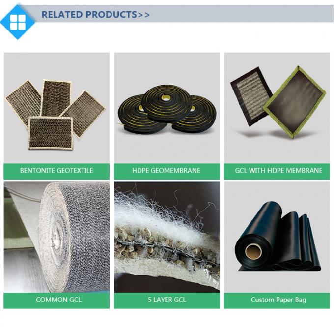 Hotel HDPE-gecoat gefabriceerd bentoniet geotextiel GCL's composiet waterdicht deken 7