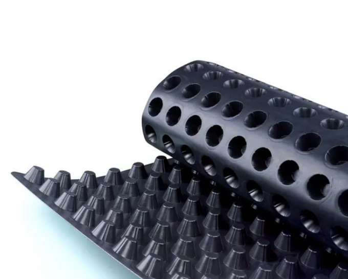 Rechthoekige waterdichte HDPE drainage board Dimple Membrane Drain Mat voor groen dak 2