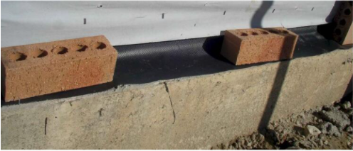 Zwart geïmprimeerd polyethyleen vochtbestendige cursus voor muur hotelbouw waterdicht 5